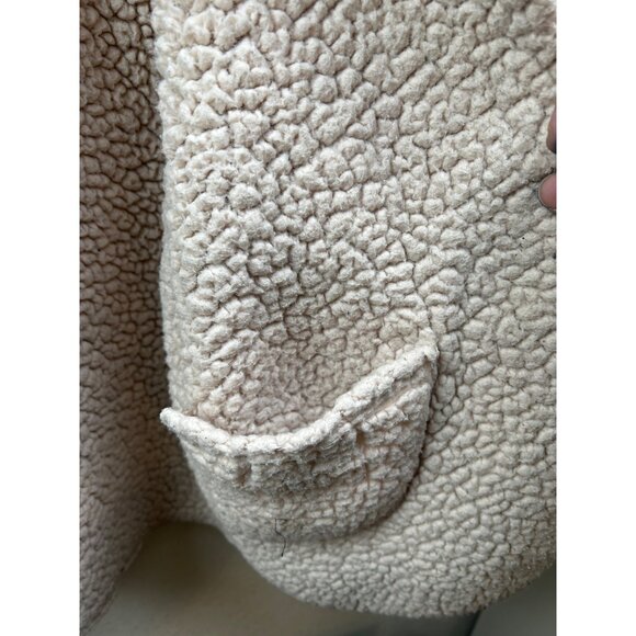 Love Tree Reversible Sherpa Teddy Jacket Womens L Leopard Print Cozy Hooded Coat - Picture 10 of 11